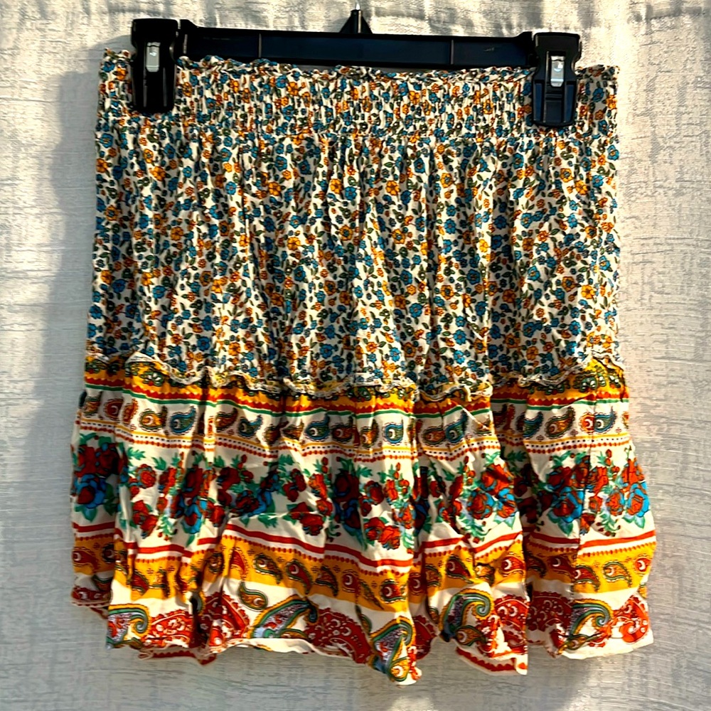 Boho Print Mini Skirt